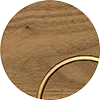 کلید گرد روکش طبیعی چوب بلوط رینگ طلایی